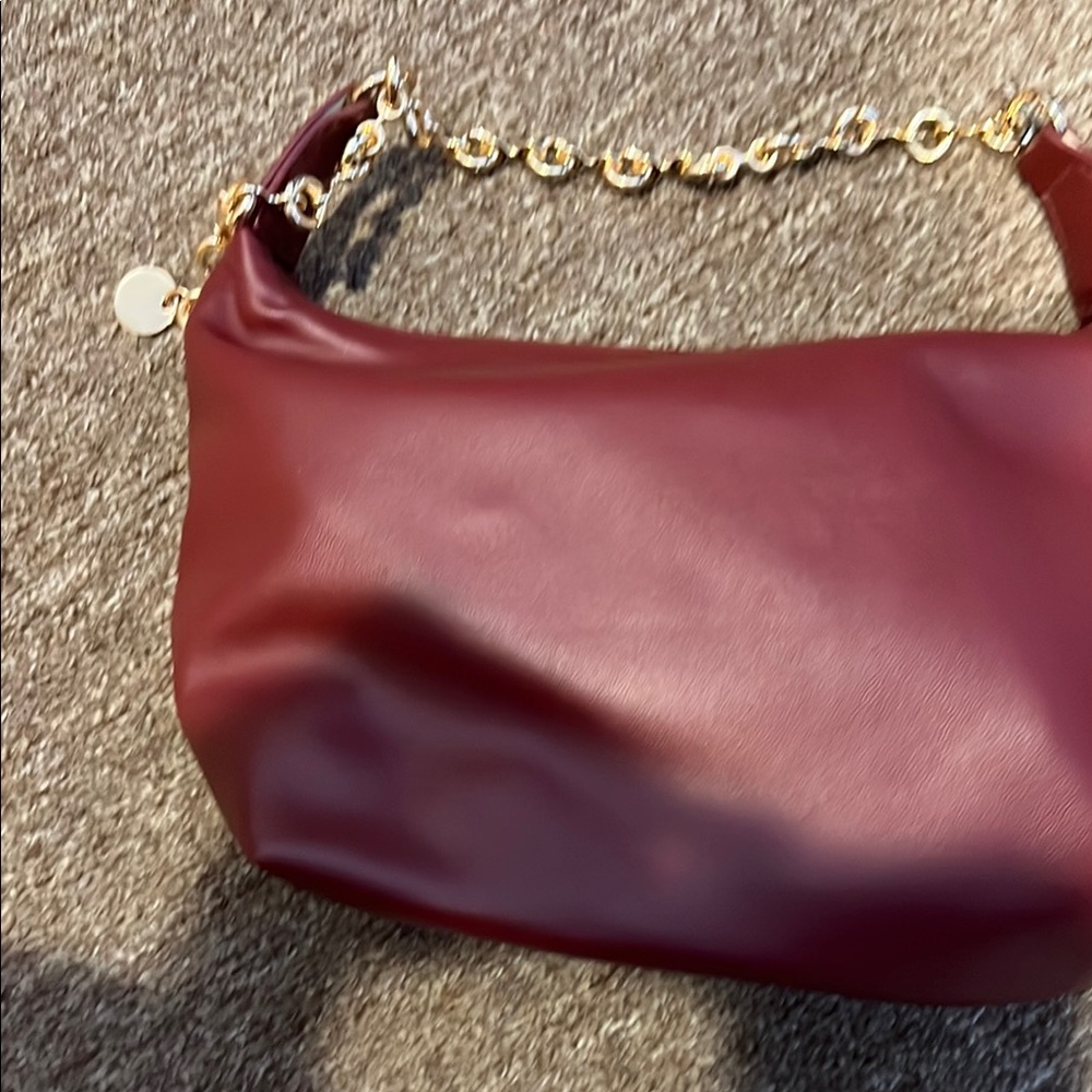 Elegant Burgundy Chain Shoulder Bag